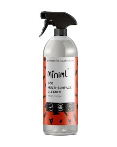 Eco Multi Surface Cleaner General Purpose Spray 750ml Blood Orange Scented for Cleaning All Surfaces Floors Walls Glass Kitchen Bathroom - Natural Plant Based Vegan Formula & Cruelty Free
