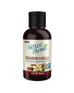 NOW Foods Better Stevia Liquid ZeroCalorie Sweetener Cinnamon Vanilla Flavor Certified NonGMO 2 Fl Oz