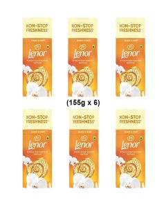 Lenor Gold Orchid In-Wash Scent Booster Beads Pack of 6 x 155g – Long Lasting Laundry Fragrance Booster, Fabric Freshener, Premium Clothes Perfume Up to 12 Weeks Freshness