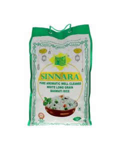 Sinnara Pure Aromatic Well Cleaned White Long Grain Basmati Rice- 5kg