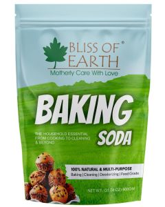 Bliss of Earth Baking Soda For Food & Cleaning Purpose 900gm Pure Sodium Bicarbonate for Baking Cleaning and Deodorizing Food Grade Non GMO Eco Friendly