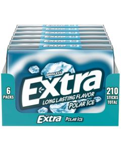 EXTRA Gum Polar Ice Sugar Free Chewing Gum Mega Pack 35 Stick 6 Pack