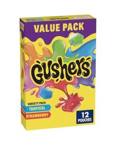 Gushers Fruit Flavored Snacks Strawberry and Tropical Flavors 12 ct