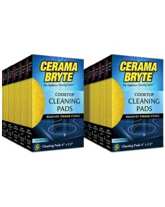 Cerama Bryte 10 x 5 Pack Cleaning Pads Cooktop and Stove Top Cleaner for Glass Ceramic Surfaces 50 Count