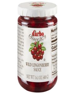 D'Arbo Premium Wild Lingonberry Sauce 14.1 oz / Made with only the finest Wild Lingonberries / 60% Fruit Content / Delicate yet Tangy Sweetness Brings out the Best in your Sweet or Savory Recipes