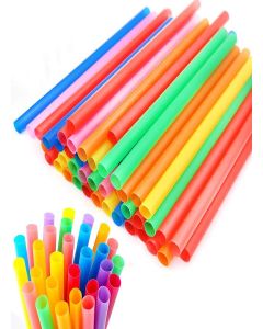 Concession Essentials Neon Jumbo 7.75 UN 500 Neon Jumbo Straws, 7.75" Unwrapped 500ct (Pack of 500), Multi Neon (CENeon7.75Unwrapped-500CT)