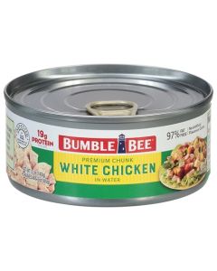 Bumble Bee Premium White Chicken Breast with Rib Meat in Water 19g Protein per Serving Gluten Free Keto Friendly Canned Chicken 5 oz Pack of 1