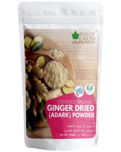 Bliss of Earth Ginger Powder 100g / Premium Ground Ginger Root Powder / Aromatic Spice for Tea, Herbal Drinks, Smoothies, Cooking, & Baking