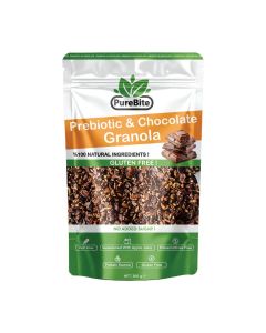 Pure Bite Prebiotic & Chocolate Granola 300g / PURE BITE %100 Natural Gluten Free No Sugar Added Prebiotic Chocolate Granola 300g