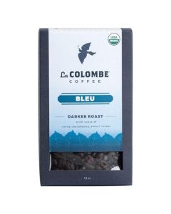 La Colombe Bleu Organic Dark Roast Whole Bean Coffee Notes of Cocoa Macadamia Sweet Cream 12 Ounce Pack of 1