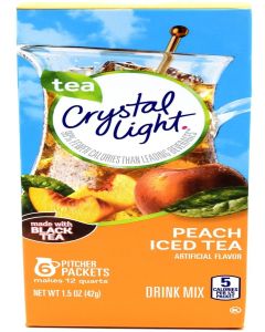 Crystal Light Peach Iced Tea Drink Mix, 12-Quart Canister (Pack of 8)