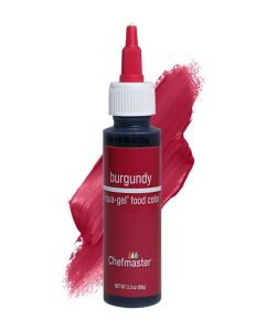 Chefmaster Burgundy Liqua-Gel® Food Coloring / Vibrant Color / Professional-Grade Dye for Icing, Frosting, Fondant / Baking & Decorating / Fade-Resistant / Easy-to-Use / Made in USA / 2.3 oz