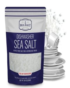 Sea Salt Superstore Dishwasher - All-Natural Water Softener for a Clean Finish - Compatible with Bosch, Miele, Thermador, Whirlpool Dishwashers and More - Food-Grade Coarse (30 oz Bag) -