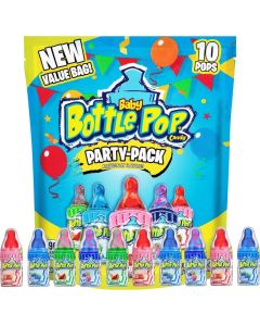 Baby Bottle Pop Halloween Candy Variety Pack - 10 Count Bulk Lollipops with Dipping Powder