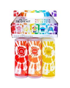 Tulip OneStep TieDye Kit Extra Large Block Party 16 oz Easy Squeeze Bottles Allin1 Kit for Group Activity TieDye 6 Vibrant Colors