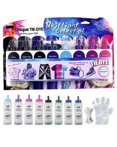 Unique Tie Dye 8pcs with 6 Glove Set and 30 Rubber Band- 8 X 80ml