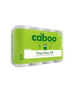 Caboo Tree Free Toilet Paper Septic Safe Bath Tissue Soft 2 Ply Sheets 300 Sheets Per Roll 16 Double Rolls
