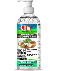 Fractionated Coconut Oil 100 Pure Natural for Skin Hair Lip Gloss DIY Beauty Recipes Aromatherapy Massage Cuticules MCT Cruelty Free Vegan 500ml Pump