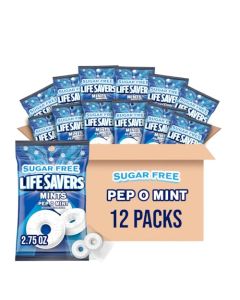 LIFE SAVERS PepOMint Breath Mints Hard Candy 275 oz Bag Pack of 12