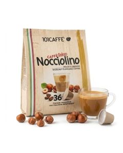 Caffè Goloso Nocciolino Coffee Capsules / Compatible with Nespresso® Original Line Machines / Premium Hazelnut Flavoured Coffee / 36 Capsules Pack / Rich Aroma, Smooth Crema & Italian-Style Coffee