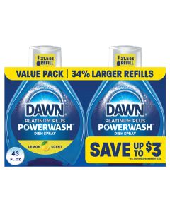 Dawn Powerwash Lemon Dish Spray Liquid Dish Soap 2 Refills 43 Fl Oz
