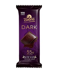 Corona sugar free dark chocolate 55 % with stevia - 44 gm