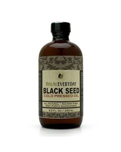 Pure and Cold Pressed Black Seed Oil 8 oz Glass Bottle NONGMO and Vegan Nigella Sativa Hexane Free Halal Certified UnfilteredDark and Potent Natural Source of Nigellone and Thymoquinone