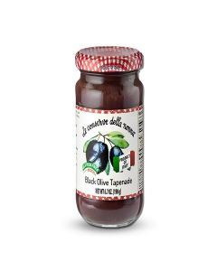 Le Conserve Della Nonna Black Olive Tapenade - Italian Black Olive Spread, Healthy Olive Dip - Natural & Gluten Free Tapenade - Made from Fresh Ingredients For Toppings, Spread & Garnish - 6.7 oz