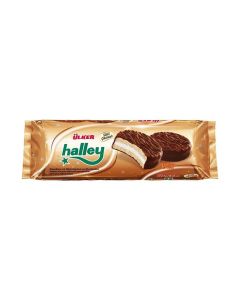 Ulker Halley Milk Chocolate Coated Sandwich Biscuits with Marshmallow- Pack of 2 x 300 gm