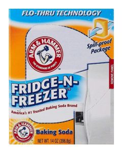 Arm & Hammer Fridge-N-Freezer Baking Soda 396.8g Refrigerator Odor Eliminator Box for Strong Food Smell Control Long Lasting Freshness Natural Deodorizer for Fridge Freezer Kitchen