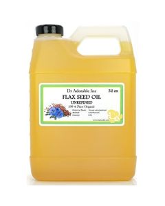 Dr Adorable - 32 oz - Flax Seed Oil - Unrefined 100% Pure Natural Organic Cold Pressed