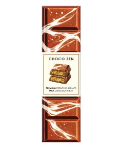 Choco Zen Premium Dubai Chocolate Pistachio Kunafa Bar (45g, Milk Chocolate) – Luxury Dessert, Gourmet, Rich with Premium Roasted Pistachio & Crispy Kunafa, Dubai Chocolate Gift