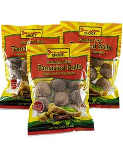 Jamaican Style Tamarind Balls Sweet And Sour Caramelo De Tamarindo 2 oz Bags 3Pack