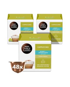 NESCAFÉ DOLCE GUSTO Skinny Cappuccino Coffee Capsules 16CAP Pack of 3