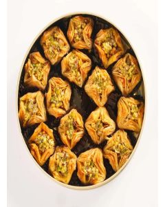 NATUF Baklava Crown Pistachio 300g - Authentic Middle Eastern Dessert with Flaky Pastry, Premium Pistachios & Sweet Syrup - Perfect for Gifting & Celebrations