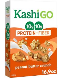 Kashi GO Peanut Butter Crunch Cereal - 16.9 oz Box with 10g Protein and Fiber