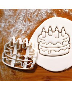 EROTNGO Cake with Candles Cookie Cutter Ideal for Baking Birthday Party Treats Fun Celebrations Kids Birthday Cookies and Festive Desserts ONLY Cake