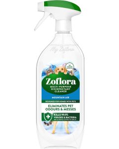 Zoflora Mountain Air Multipurpose Disinfectant Cleaner 800ml, Pet Home Cleaning Spray, Kills 99.9% of Viruses & Bacteria, Eliminates Pet Odours & Messes, 24 Hour Fresh Fragrance for Household Surfaces