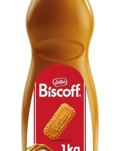 Biscoff Lotus Topping Sauce - 1kg Squeezy Bottle for Ice Cream and Dessert