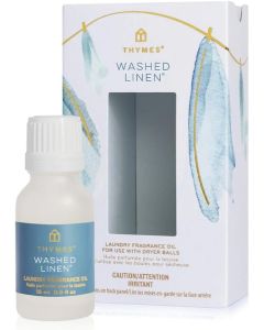 Thymes Washed Linen Laundry Fragrance Oil for Dryer Scented Laundry Supplies 05 fl oz