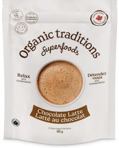 Chocolate Latte With Ashwagandha Drink Mix Powder 150g / Antioxidant Support , Reduce Stress & Anxiety / With 1 Billion Probiotics, 13 Servings, 5.29 oz