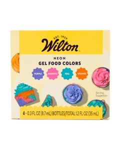 Wilton Neon Food Coloring Gel Icing Color Set Vibrant GelBased Cake Cookie Decorating Colors Magenta Orange Teal Purple 4count