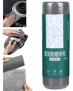 Hidak Dishes Roll Paper Towels Roll Disposable Cleaning Kitchen Cloth Dish Scrub Rag Towel Cleansing Wipes Cloths for Kitchen