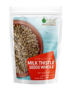 Bliss of Earth Milk Thistle Seeds Organic Super Food for Liver Cleansing, Immunity Booster Milk Tea 500gm