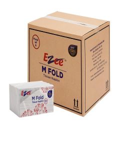 Ezee M Fold Tissue Paper Serving Napkin 1040 Pulls / Pack of 8 X 130 Pulls / Paper Towel