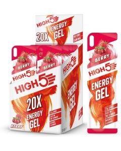 HIGH5 Energy Gel Quick Release - Berry Flavor, 20 Sachets of 40g Each